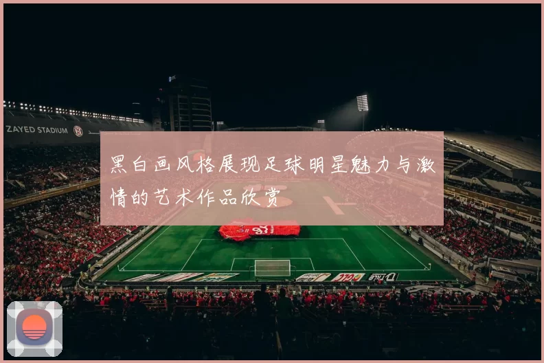 黑白画风格展现足球明星魅力与激情的艺术作品欣赏